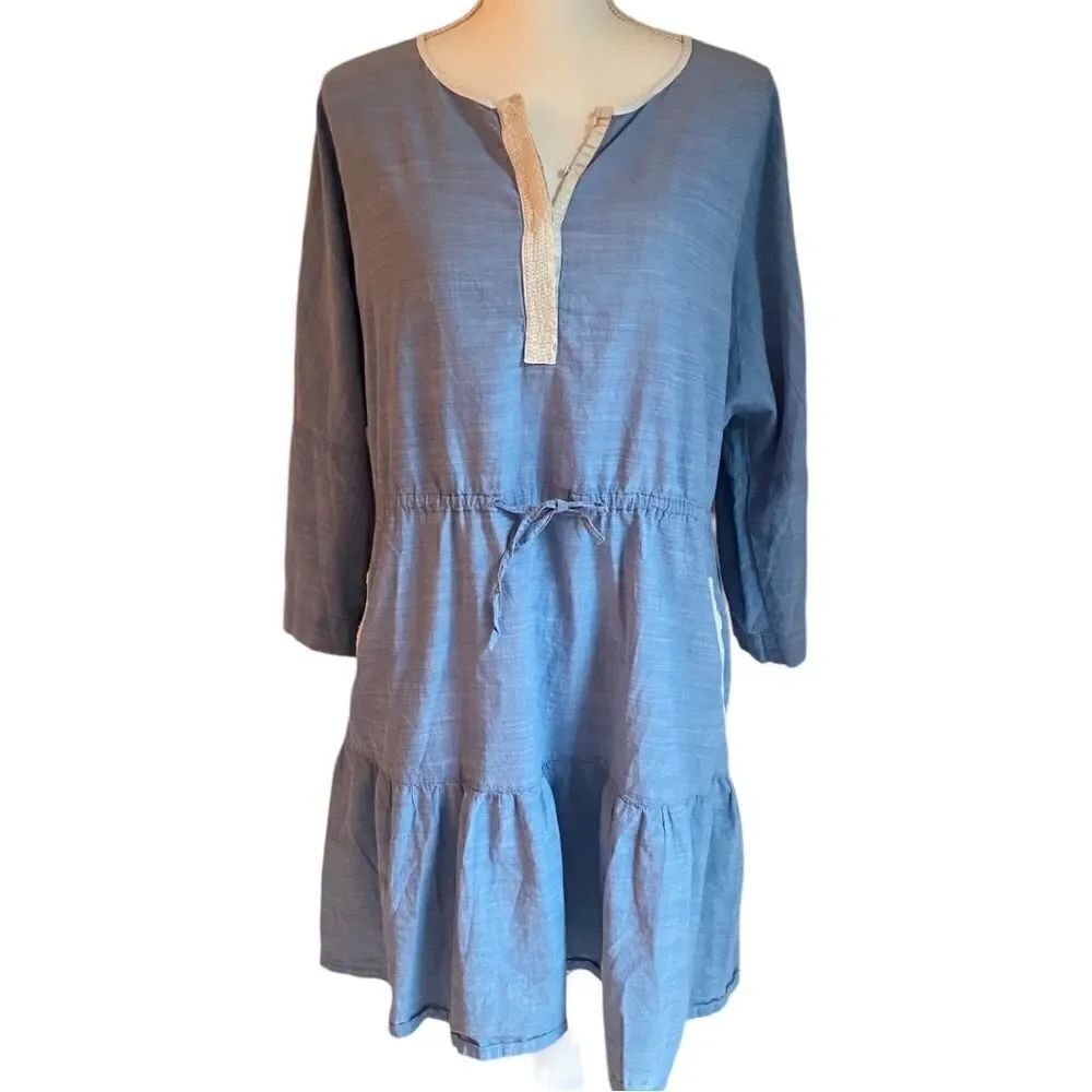 Joie Mini Dress Colorblock Pattern Blue Size Large - Picture 5 of 8